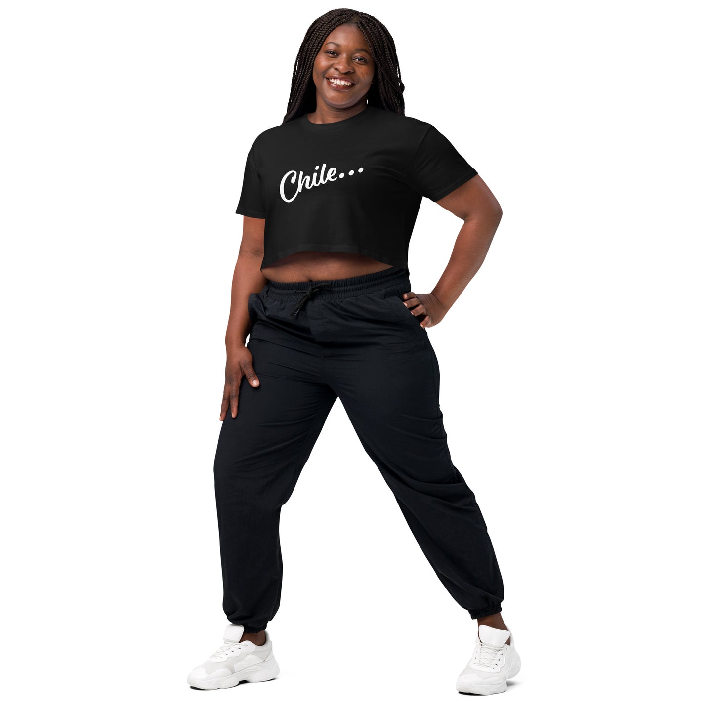 Whew Chile... Black Crop Top